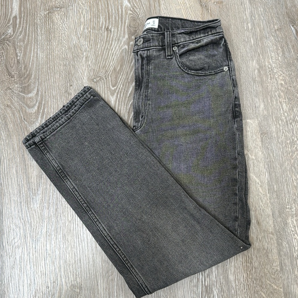 A&F Black Acid Wash Jeans